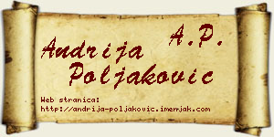 Andrija Poljaković vizit kartica